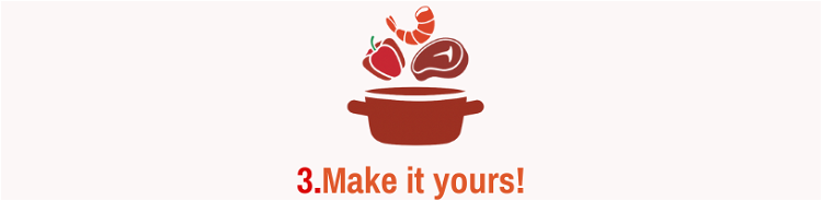 Image of Make it yours!Add the peppers to the curry sauce and raise...