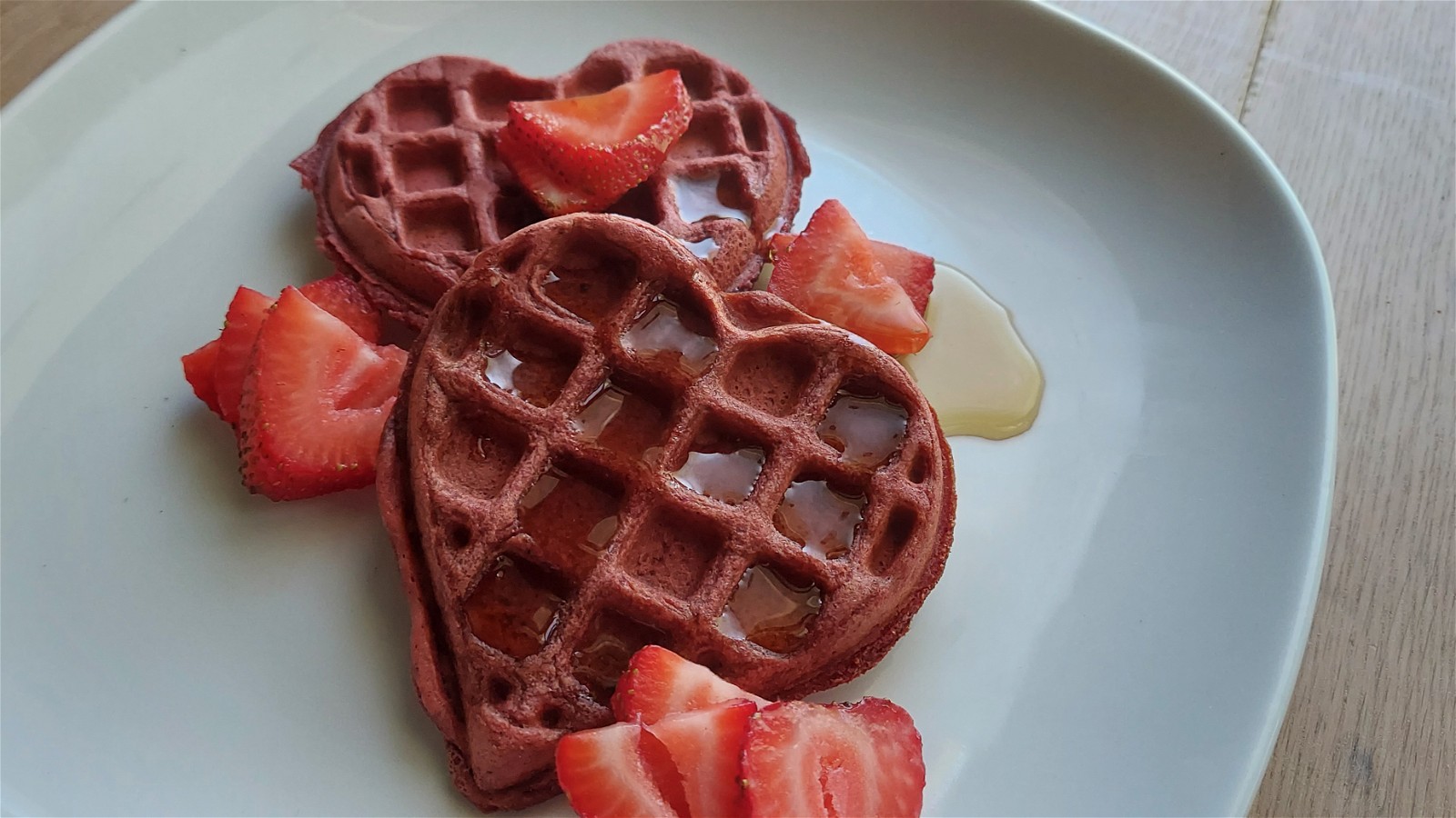 Image of Gluten-free Vegan Red Velvet Waffles