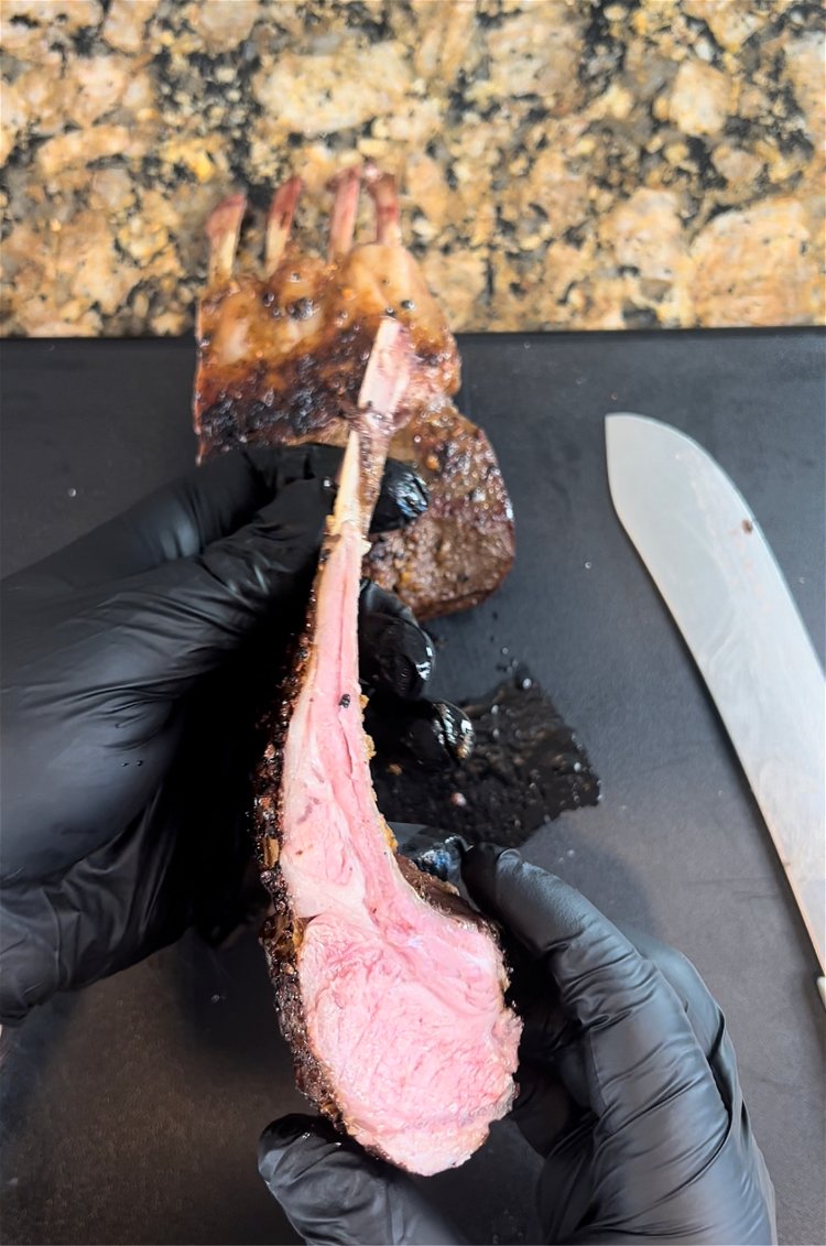 Image of Slice up your lamb rack into lamb chops