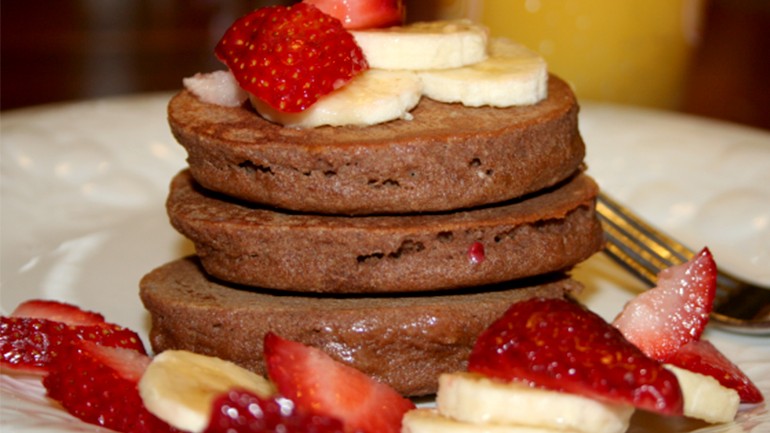 Image of Blueberry Acai Buckwheat Pancakes Recipe