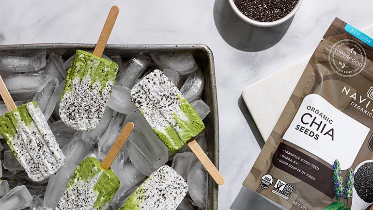 Image of Creamy Coconut Chia Seed Popsicles Recipe