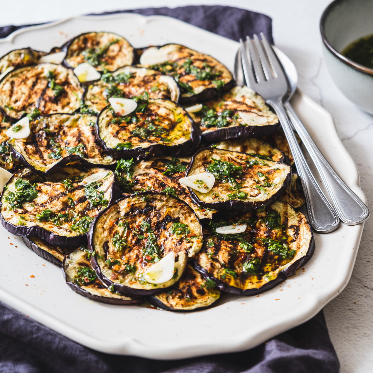 Melanzane grigliate – Gegrillte Auberginen 