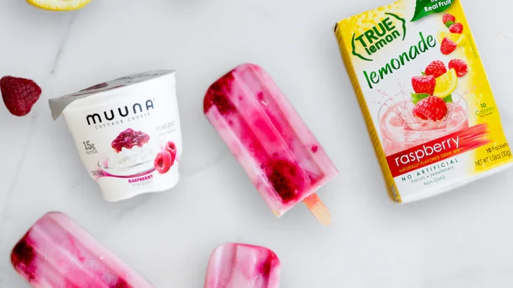 Image of Protein-Packed Raspberry Lemonade Popsicles