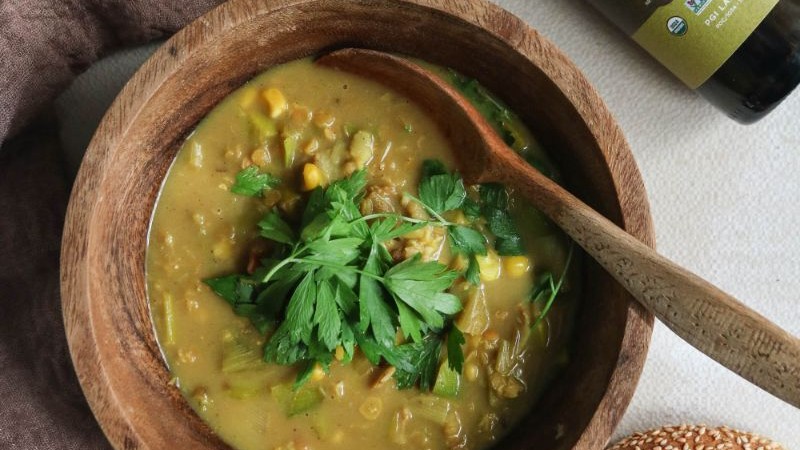 Image of Red Lentil Soup with Pancetta and Leeks