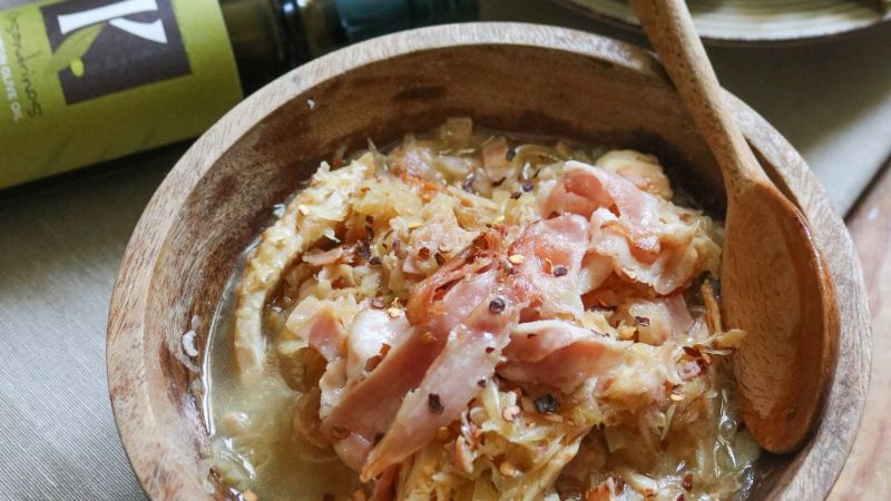 Image of Sauerkraut Chicken Stew with Bacon and Honey