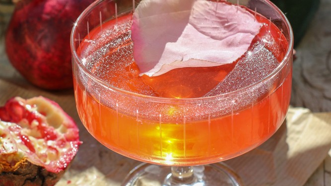 Image of Rose Pomegranate Cocktail