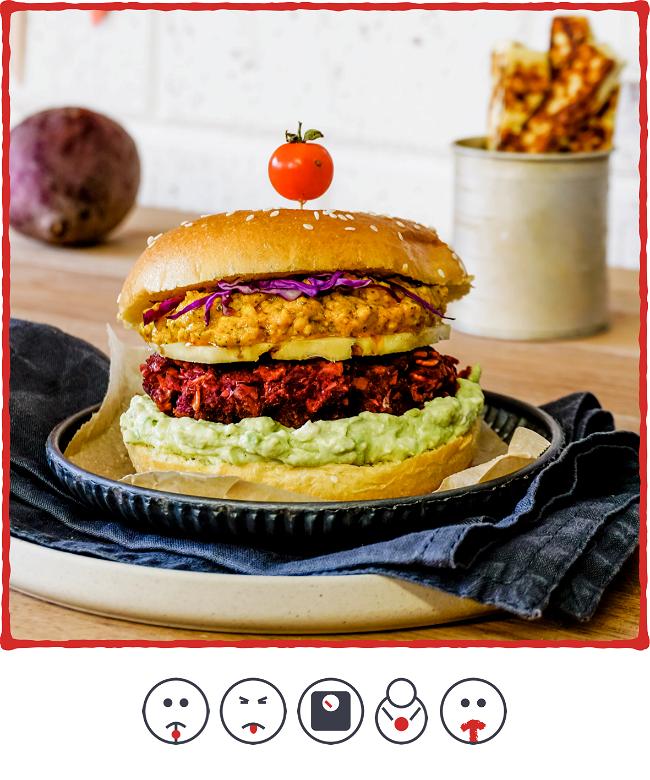 Image of Lentil & Beetroot Burger