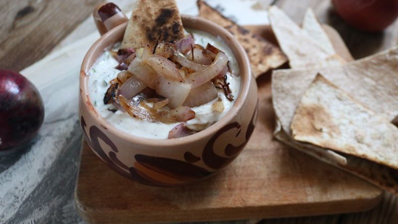 Image of French Onion Dip with Greek Yoghurt & Olive Oil
