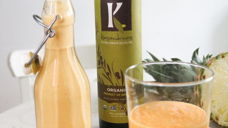 Image of Super Charged Tropical Olive Oil Smoothie