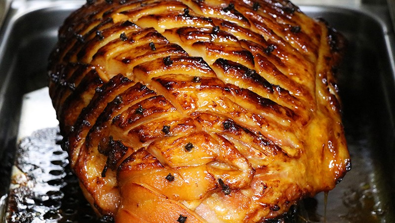 Image of Baked Ham w/ Clove Mustard Glaze