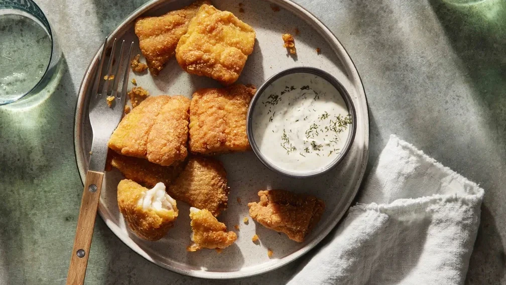 Image of Catfish Nuggets With Dill-Caper Sauce