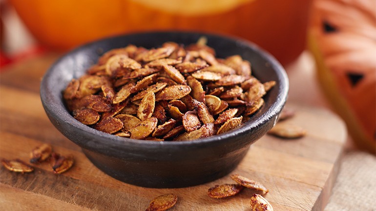 Image of Caramelized Maca Pumpkin Seeds Recipe