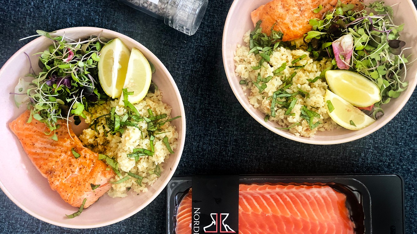 Image of Pan Fried Trout w/ Parmesan Cauliflower Rice