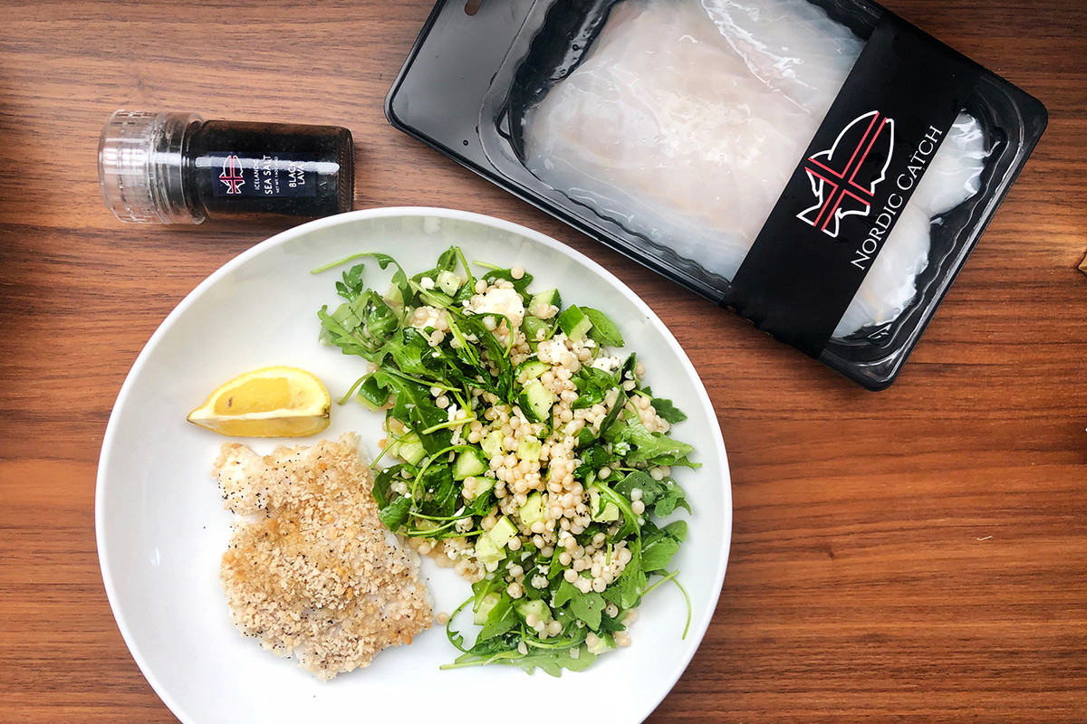 Panko Cod w/ Couscous Salad