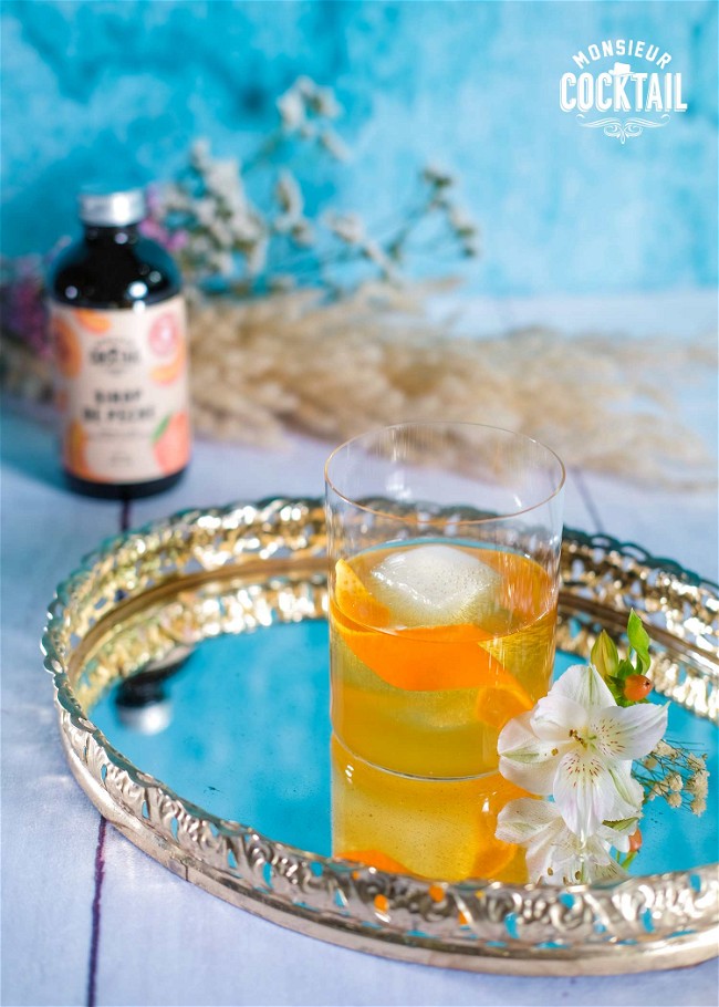 Image of Old fashioned aux pêches faible en sucre
