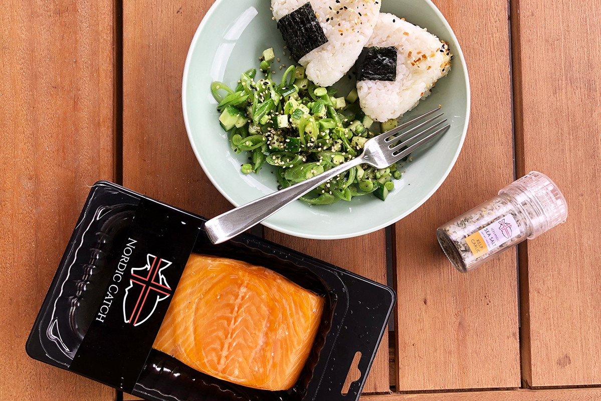 Hot Smoked Salmon Onigiri