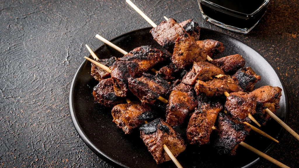 Image of Garlic-Mustard Grilled Beef Skewers