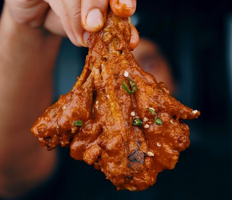 Image of Red curry Butterfly drumsticks