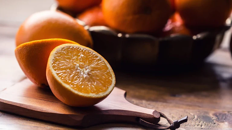 Image of Sliced Oranges in True Lemon Strawberry Sauce