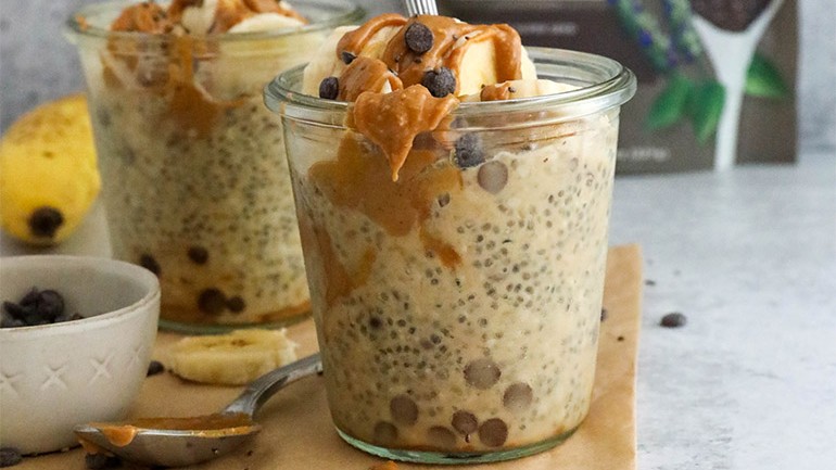 Image of PB & Banana Chocolate Chip Chia Pudding Recipe