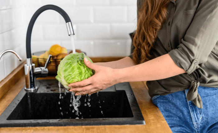 Image of Wash the cabbage and remove any undesirable outer layers. Cut...