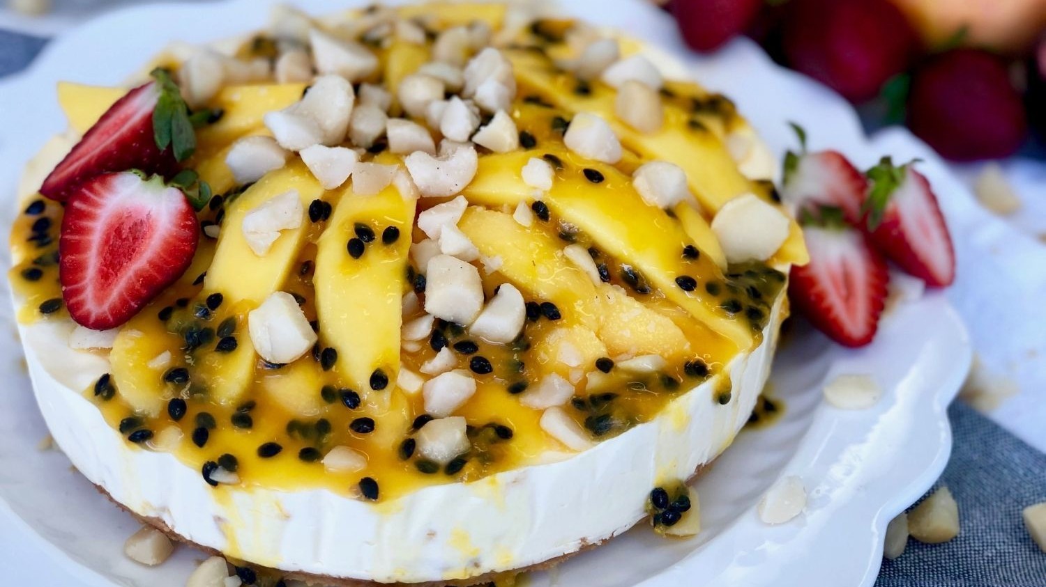 Image of Mango Macadamia Cheesecake