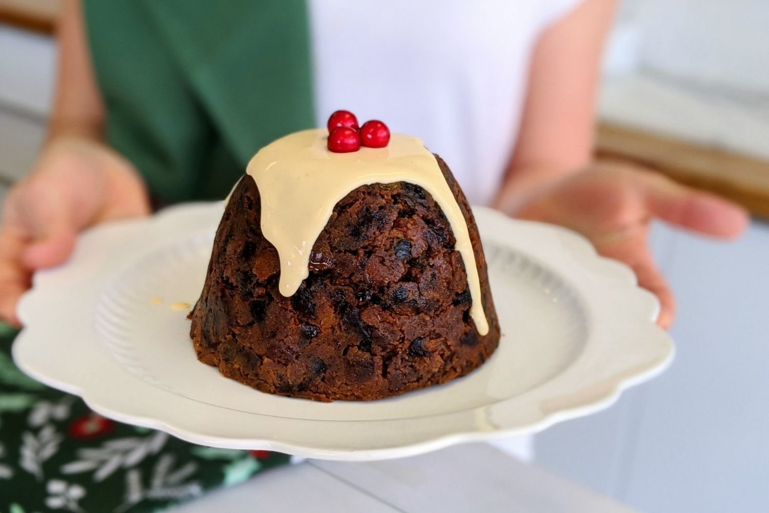 Double plum pudding with brown sugar hard sauce recipe | Gourmet Traveller