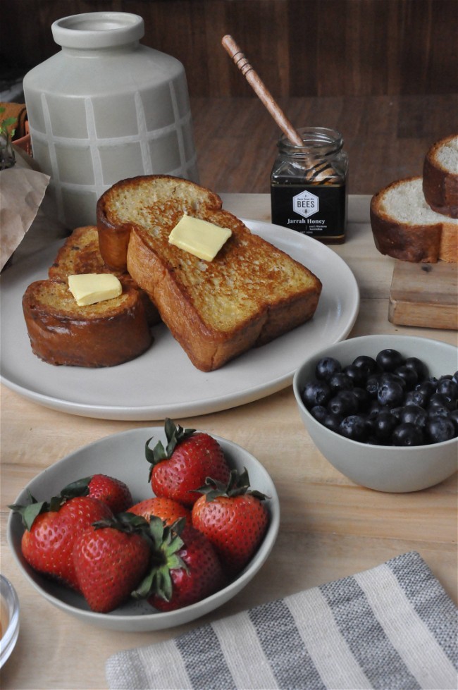 Image of French Toast & Fresh Berries with Honey Mascarpone