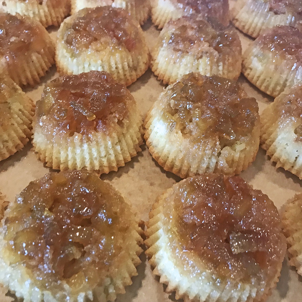 Upside Down Mini Rhubarb Cakes