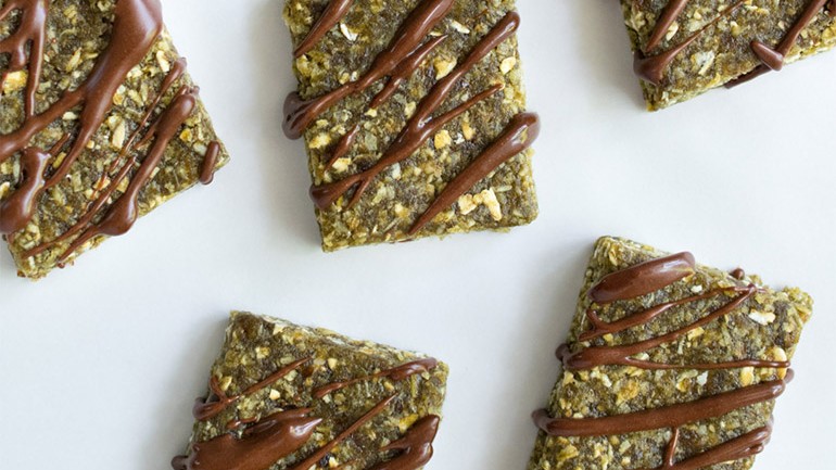 Image of Chewy Hemp Bars with Chocolate Drizzle