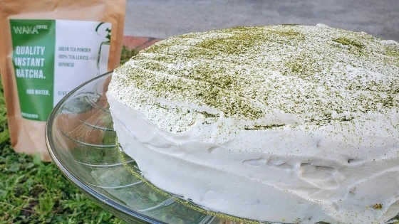 Image of Matcha Cake with Cream Cheese Frosting