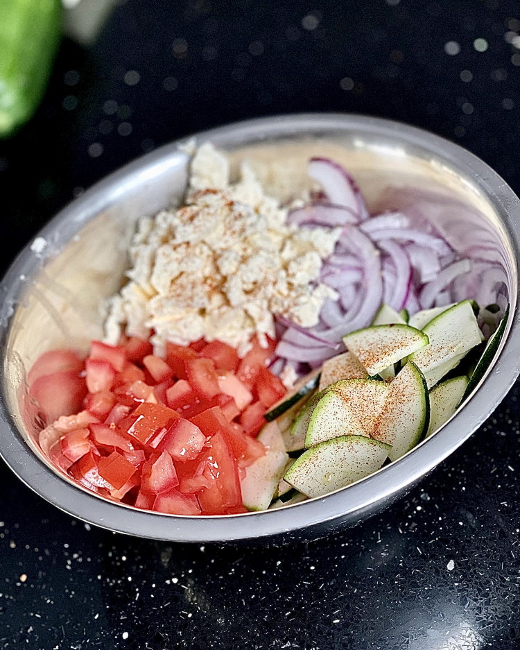 Image of add a mix of your salad you prepped earlier