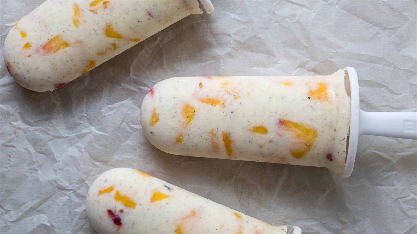 Image of Peaches and Crème Fraîche Popsicle Recipe