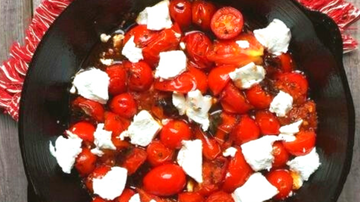 Image of Blistered Tomatoes with Balsamic and Goat Cheese