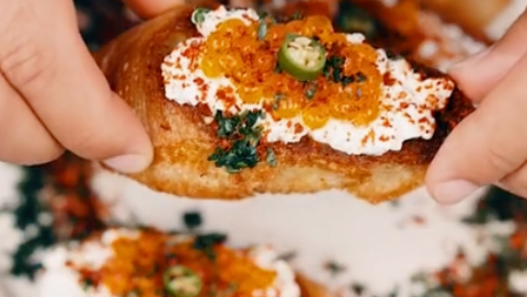Image of Caviar Cottage Cheese Toast