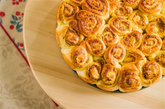 Image of Pull Apart Mustard Bread with Cheese