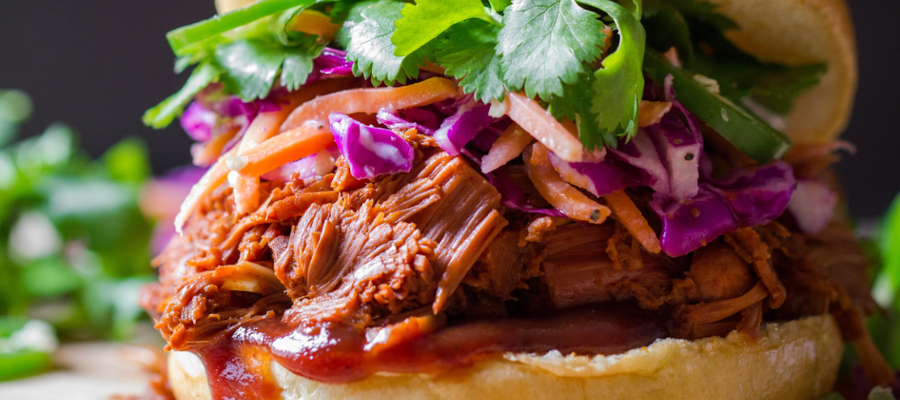 Sweet & Smoky Shredded Chicken with Pickled Onions