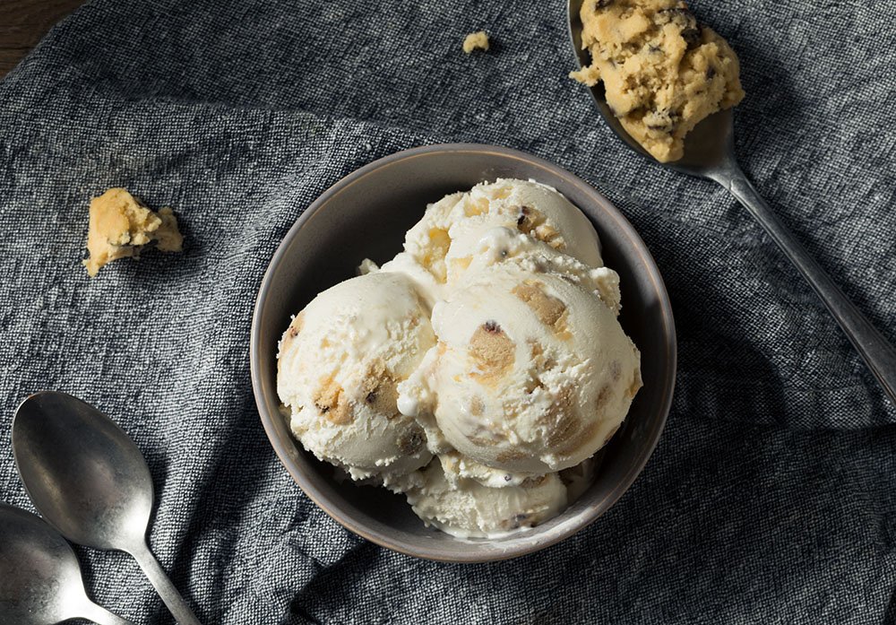 Ice cream made online with milk