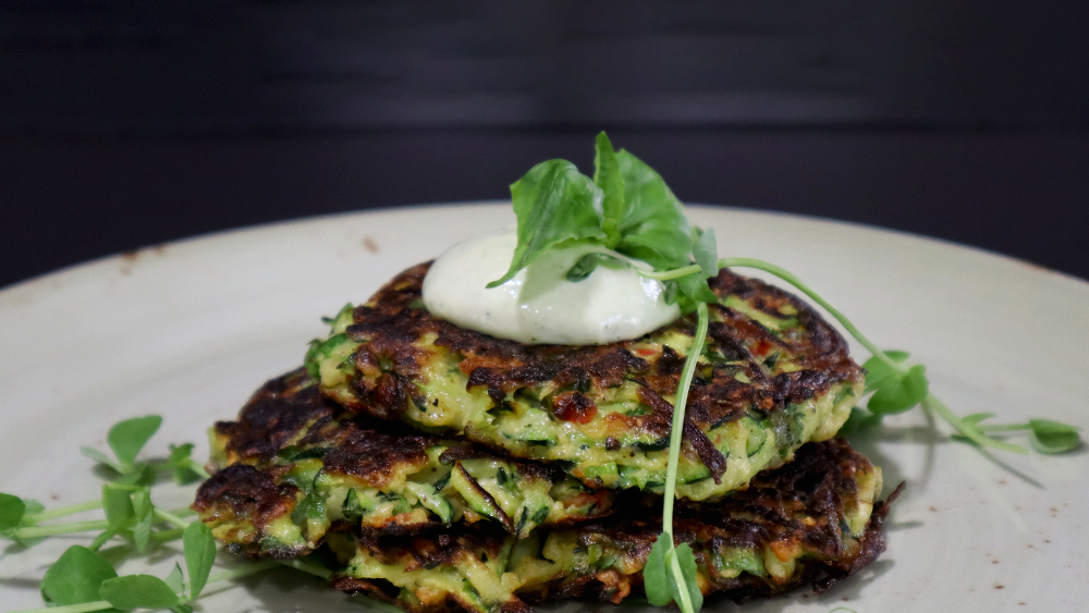 Image of Zucchini Fritters with Garlic Mayo