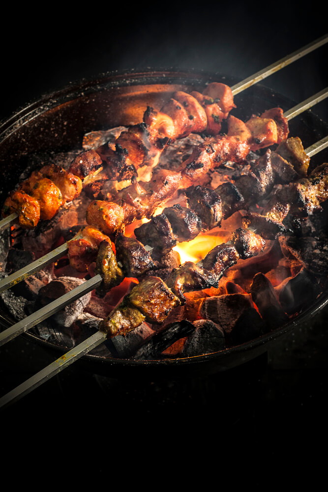 Gujarati chicken tikka kebabs, known as Horta