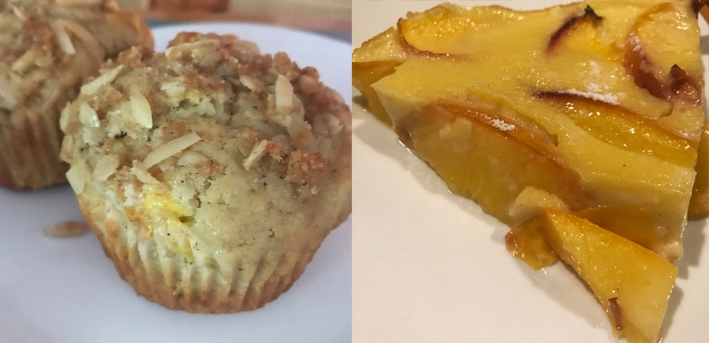 Peach Streusel Muffins and Peach Clafoutis 