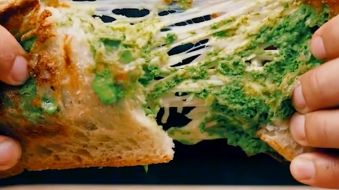 Image of Green Chutney Grilled Cheese Sandwich