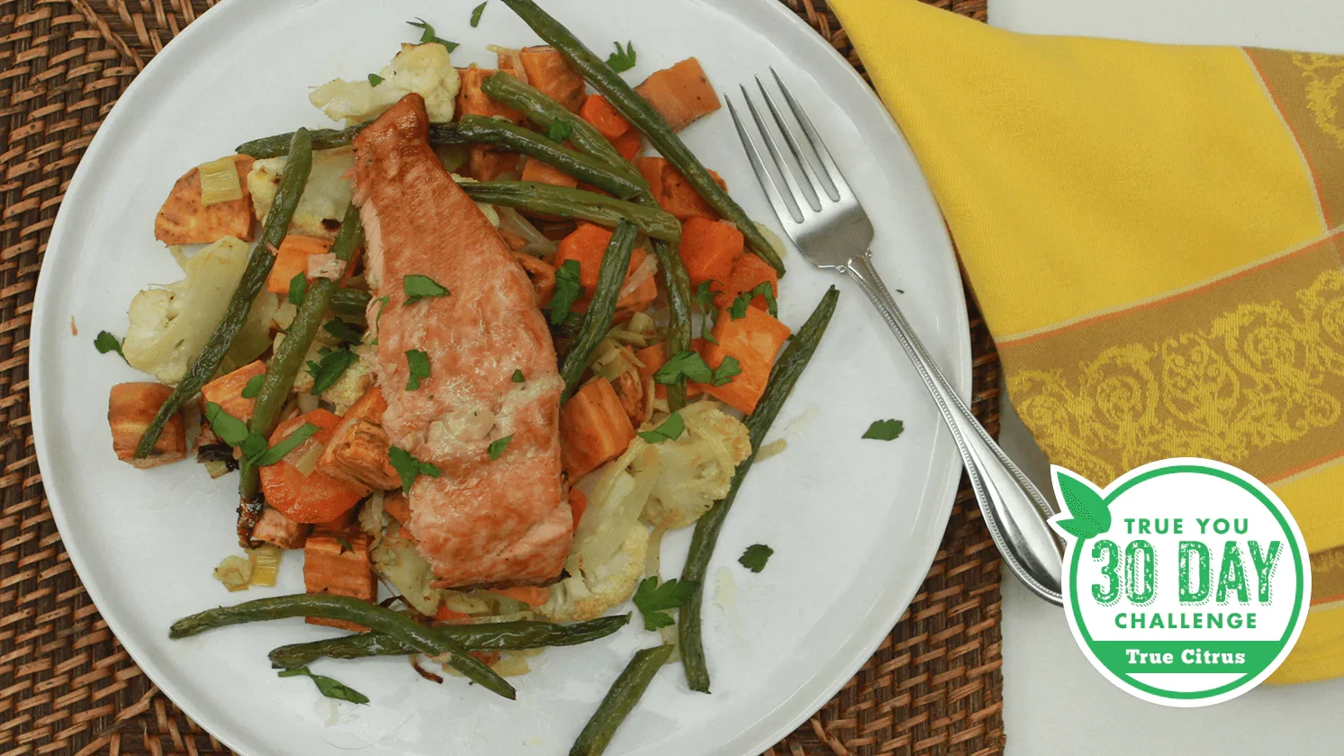 Image of True You Dinner Tray with True Lemon Ginger-Soy Marinade