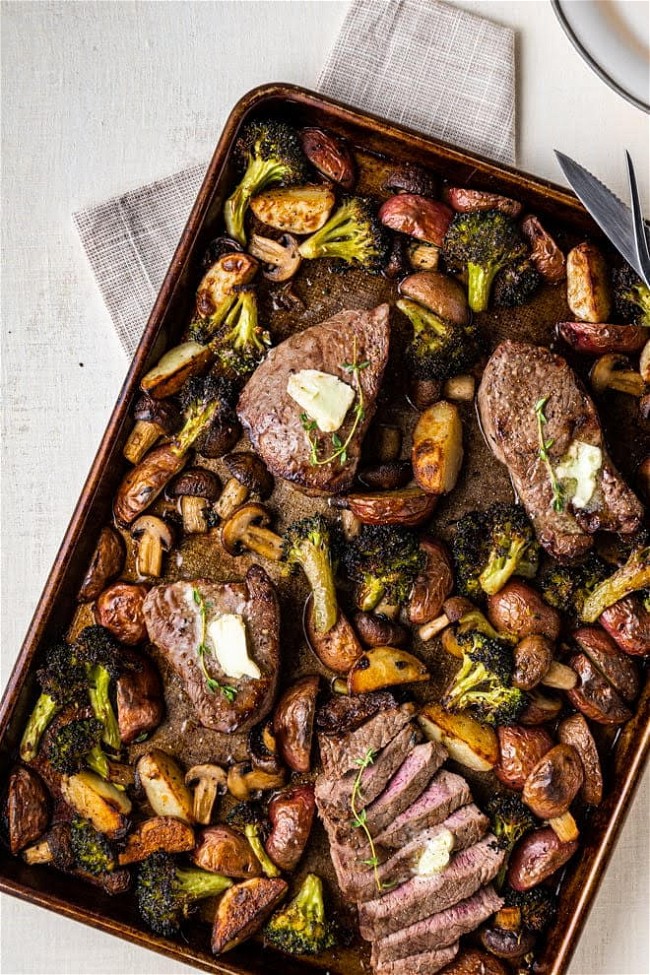 Image of The Juiciest Baked Steak with Vegetables