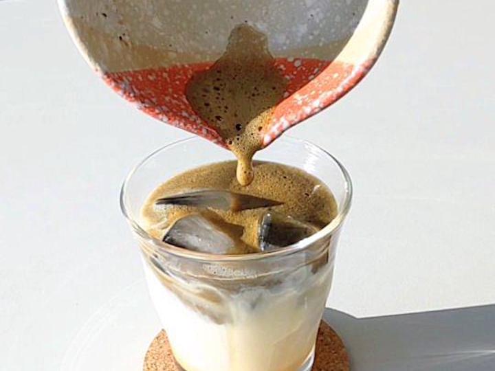 Iced Hojicha Latte with Condensed Milk