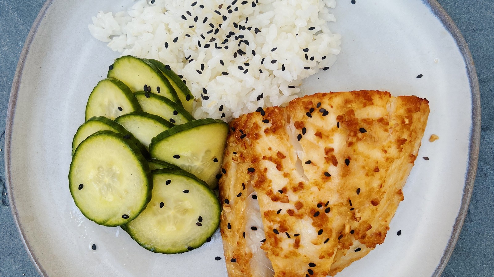 Image of Teriyaki Sablefish with Cucumber Salad & Rice