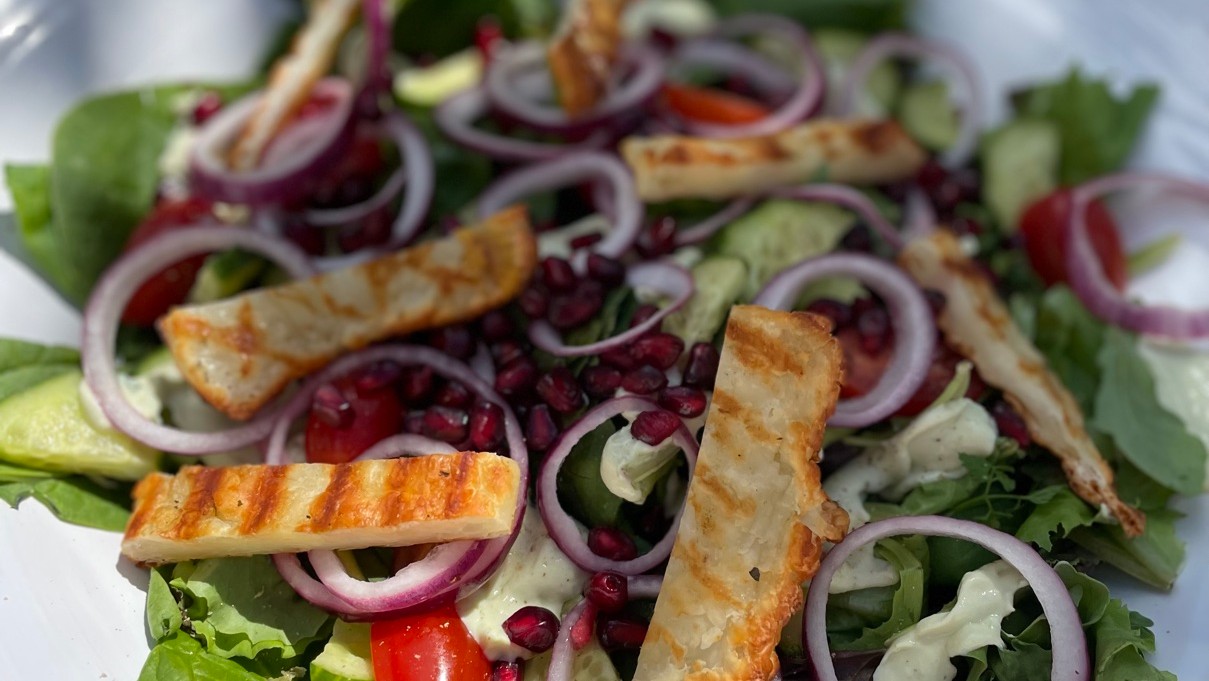 Image of Greek salad with Haloumi