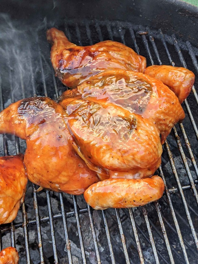 Image of Spatchcock Chicken with Maple-Whisky BBQ Sauce