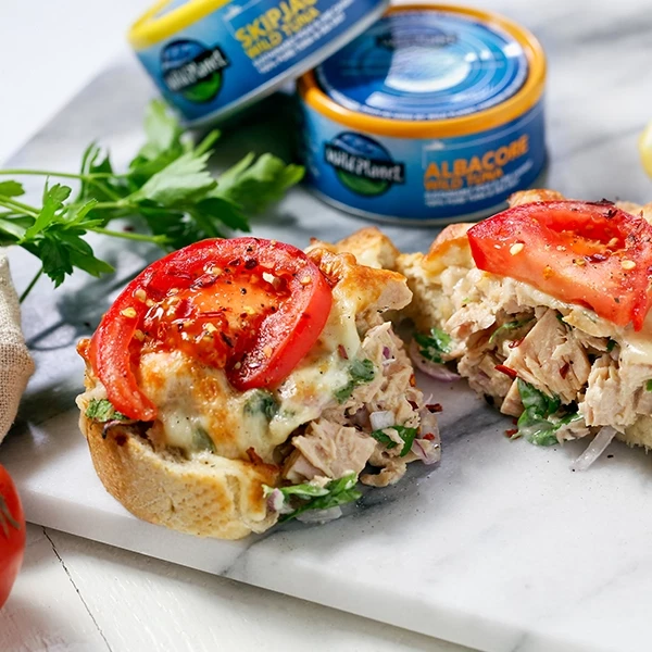 Sheet Pan English Muffin Tuna Melts