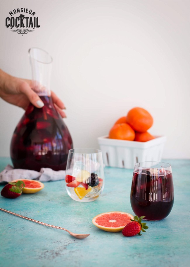 Image of Sangria rouge aux petits fruits